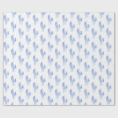 パープルユニコーン金ゴールドグリッターハート ラッピングペーパー (フラット)