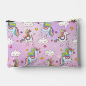 パープルユニコーン鉛筆 アクセサリーポーチ (裏面)