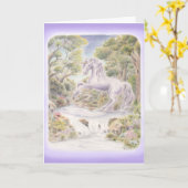 パープルユニコーン カード (黄色い花)
