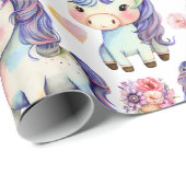 パープルユニコーン ラッピングペーパー (ロールコーナー)