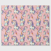 パープルユニコーン ラッピングペーパー (フラット)