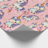 パープルユニコーン ラッピングペーパー (角)