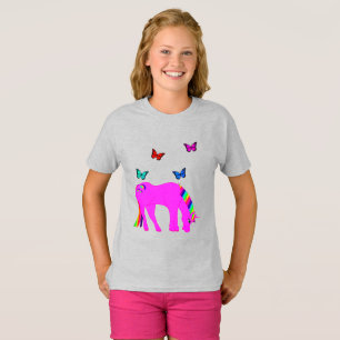 パープルユニコーン&蝶ガールズ Tシャツ