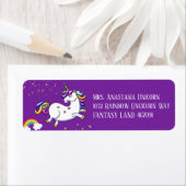 パープルユニコーン,金ゴールド星と虹 ラベル (インサイチュ)