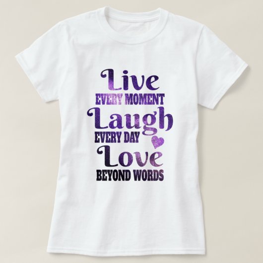 パープルユニバース |ライブ笑いLove Tシャツ (デザイン正面)