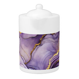 パープルユニークマーリーティーポット