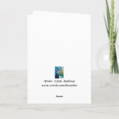 パープルユリのブランクカード カード (裏面)