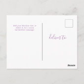 パープルユーカスタムの文字6枚の写真コラージュuniversal ポストカード (裏面)