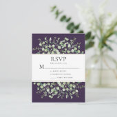 パープルユーカリの結婚式 出欠カード (スタンド正面)
