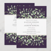 パープルユーカリプチプラWedding 招待状 (正面/裏面)