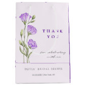 パープルユーストマブライダルシャワー ミディアムペーパーバッグ (正面)