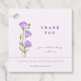 パープルユーストマ結婚スに感謝 フェイバータグ