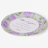 パープルユーストマ結婚スに感謝 ペーパープレート (アングル)