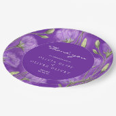 パープルユーストマ結婚スに感謝 ペーパープレート (アングル)