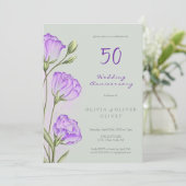 パープルユーストマ結婚スの50周年 招待状 (スタンド正面)