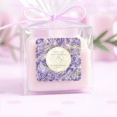 パープルユーフォリアアメジスト宝石イリュージョン結婚ズ スクエアシール