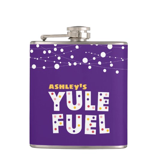 パープルユール（キリスト降誕祭）燃料フラスコ フラスク (正面)
