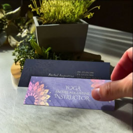 パープルヨガインストラクターバラ金ゴールドマンダラ スキニー名刺