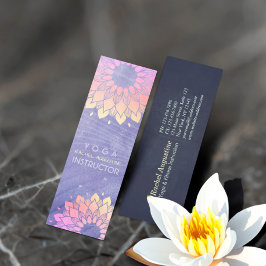 パープルヨガインストラクターバラ金ゴールドマンダラ スキニー名刺