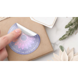 パープルヨガインストラクターバラ金ゴールドマンダラ ラウンドシール