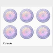 パープルヨガインストラクターバラ金ゴールドマンダラ ラウンドシール (シート)