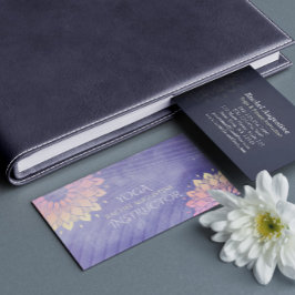 パープルヨガインストラクターバラ金ゴールドマンダラ 名刺