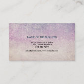 パープルヨガインストラクターロータスフラワーウォーターカラー 名刺 (裏面)