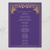 パープルライオ王室のン中世の剣結婚式 プログラム (裏面)