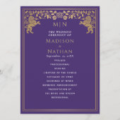 パープルライオ王室のン中世の剣結婚式 プログラム (正面)