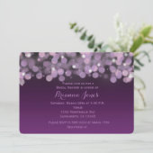 パープルライツナイトスカイウェディングパーティー招待状 招待状 (スタンド正面)