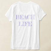 パープルライトハウスヴネックTシャツライトラベンダー Tシャツ (レイダウン裏面)