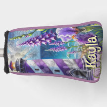 パープルライトハウス(フォックスグローブ&アイリス付パーソナライズされた)