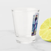 パープルライトハウス(フォックスグローブ&アイリス付パーソナライズされた) ショットグラス (左)