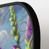 パープルライトハウス(フォックスグローブ&アイリス付パーソナライズされた) ピックルボールラケット (左詳細)