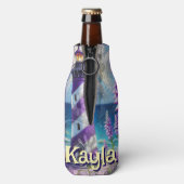 パープルライトハウス(フォックスグローブ&アイリス付パーソナライズされた) ボトルクーラー (ボトル裏面)