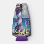 パープルライトハウス(フォックスグローブ&アイリス付パーソナライズされた) ボトルクーラー (裏面)