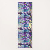 パープルライトハウス(フォックスグローブ&アイリス付パーソナライズされた) ヨガマット (正面)