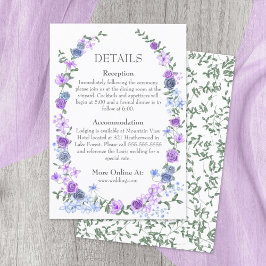 パープルライトブルーバラガーデンつる植物結婚ズ詳細 エンクロージャーカード