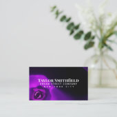 パープルライトモダン名刺 名刺 (スタンド正面)