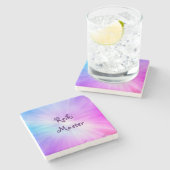 パープルライト霊気マスターデザイン ストーンコースター (横)