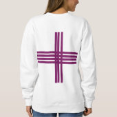 パープルライニングトップ品質の女性用スウェットシャツ スウェットシャツ (裏面)