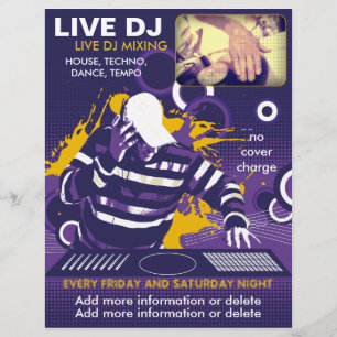 パープルライブDJフライヤー チラシ