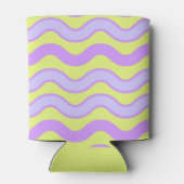 パープルライムストライプグルーヴィはっきりした春サマードリンク 缶クーラー (裏面)