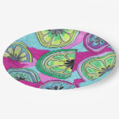 パープルライムペーパーパーティプレート ペーパープレート (アングル)