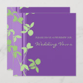 パープルライム 結婚誓約書 更新案内 招待状 (正面/裏面)