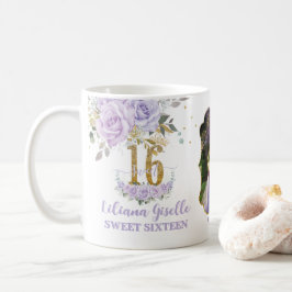 パープルライラックの花のメモリアスweet Sixteen 16 写真 コーヒーマグカップ