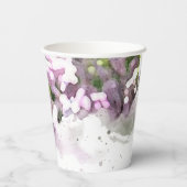 パープルライラックの花 水彩 結婚式 紙コップ (裏面)