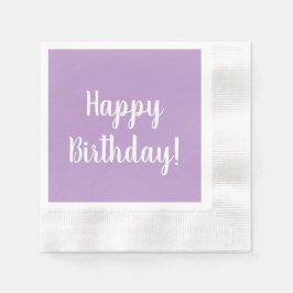 パープルライラックの誕生日パーティー お誕生日おめでとう 縁ありカクテルナプキン