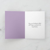 パープルライラックアンドウォーターフォールズ誕生日 カード (内部)