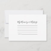 パープルライラックウォータカラー共有Aメモリ葬儀 ノートカード (裏面)